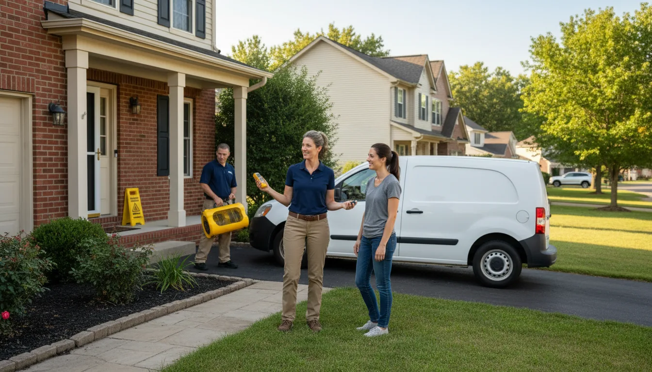 Residential water damage restoration in Pingree, ID